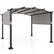 Front. Costway - 10' x 10' Outdoor Pergola with Retractable Sunshade Canopy Anchored Plates Patio - Grey + Black.