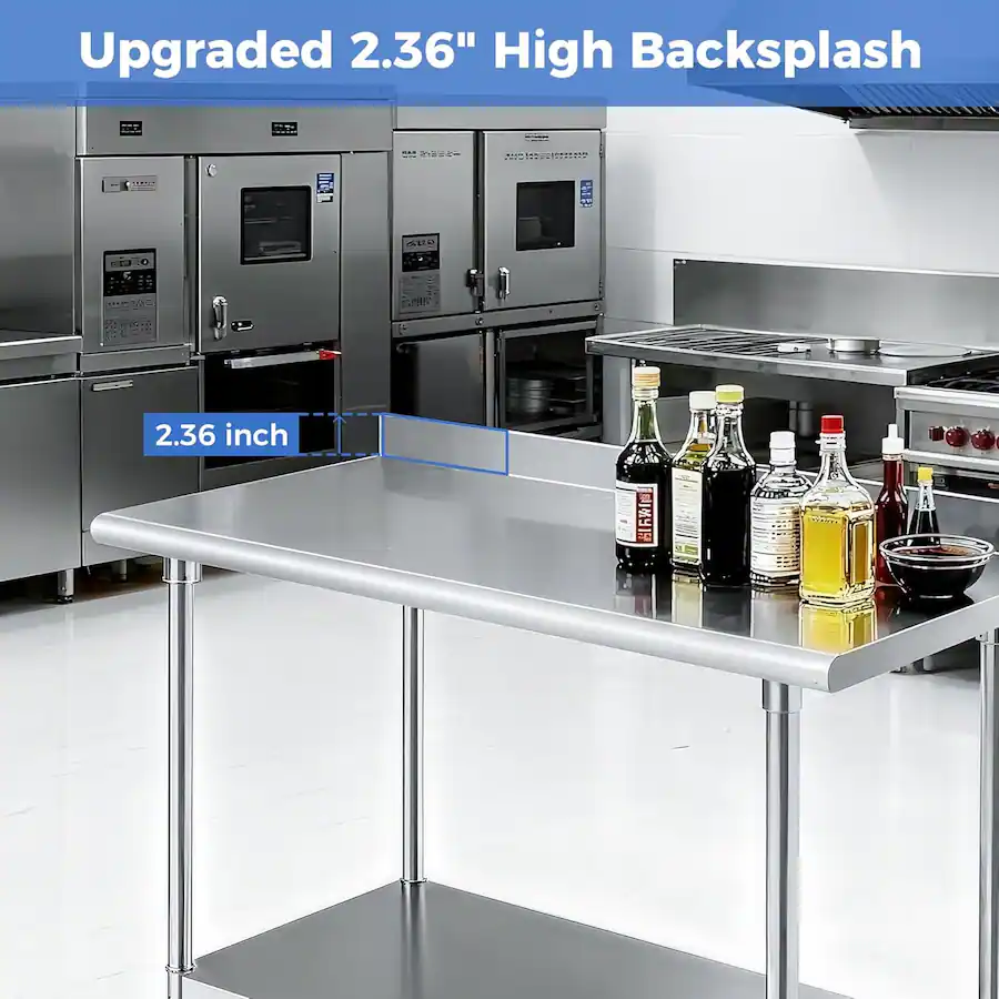 OSTBA 24 × 60 Prep Table, NSF Commercial Heavy Duty Work Table with ...