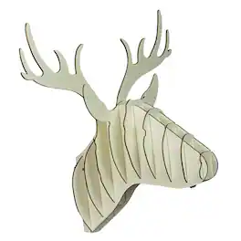 Shiraleah - Deer Head Puzzle Wall Mount Trophy Sculpture - White