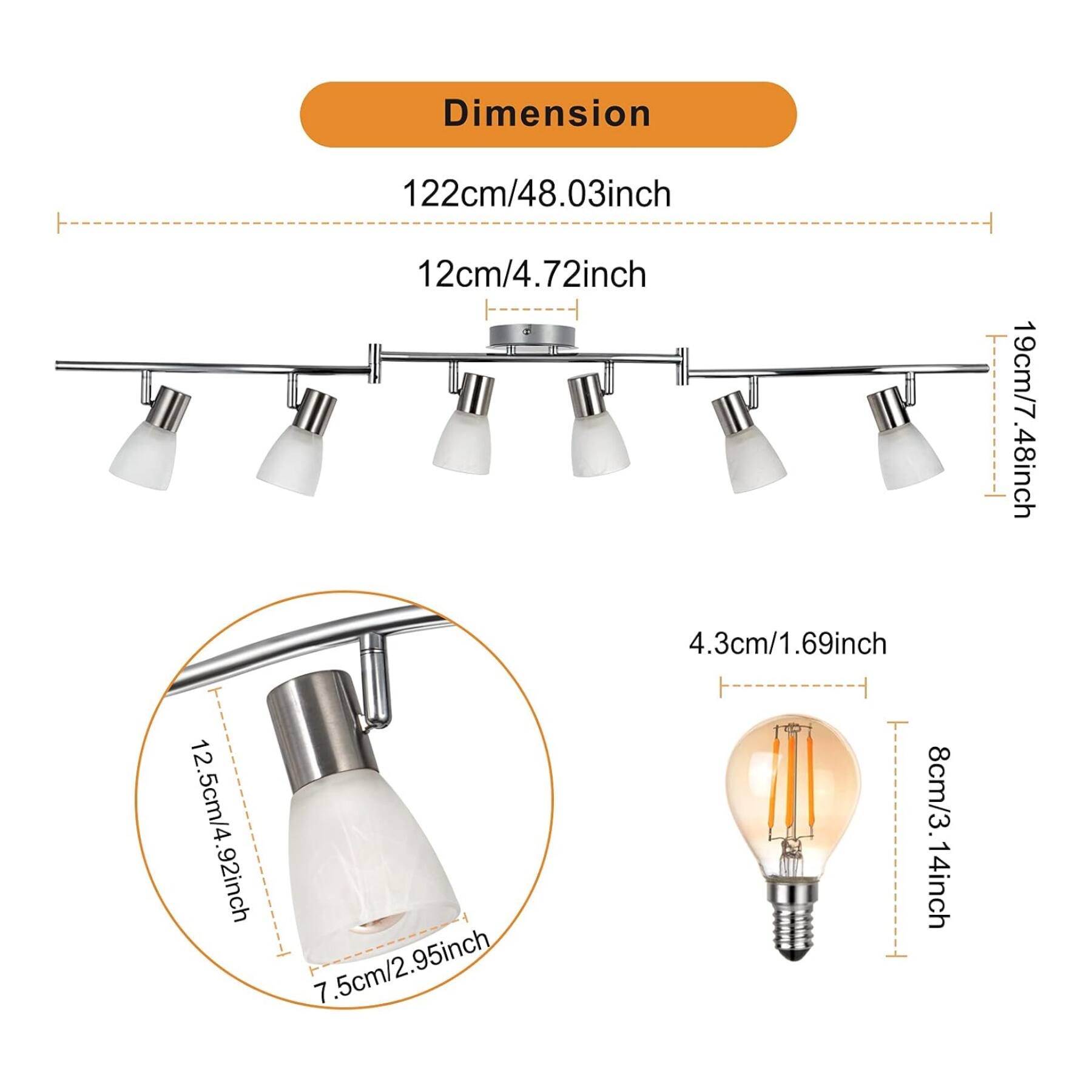 Dimension  
122cm/48.03inch  
12cm/4.72inch  
19cm/7.48inch  
12.5cm/4.92inch  
7.5cm/2.95inch  
4.3cm/1.69inch  
8cm/3.14inch