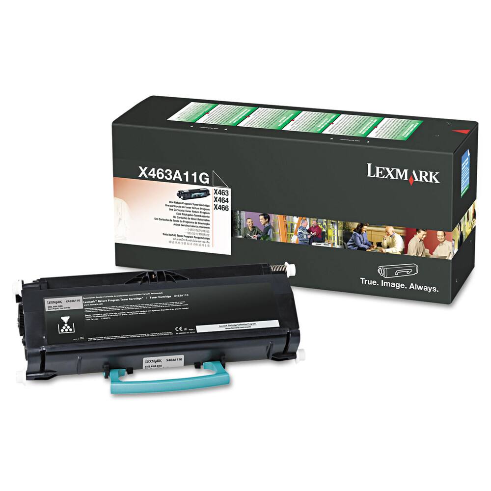 X463A11G  
X463  
X464  
X466  

LEXMARK  
True. Image. Always.  

The Original Cartridge for X463  
The Original Cartridge for X464  
The Original Cartridge for X466  

Lexmark X463A11G  
Toner Cartridge  
X463A11G