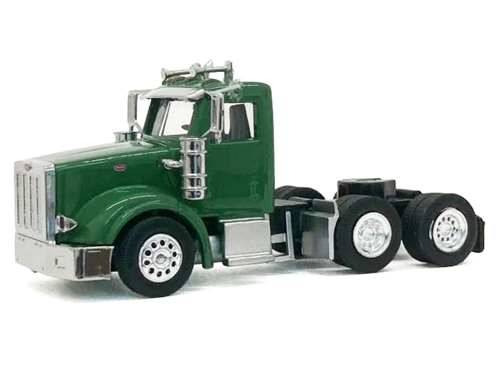 Alt View 1. HO Logistics Replicas - Peterbilt 367 Day Cab Green 1/87 (HO) Scale Plastic Model Car by HO Logistics.