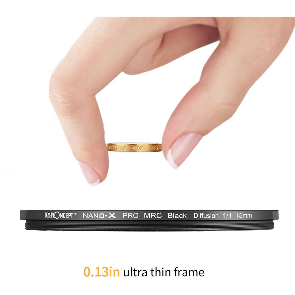 K&F K&FIONCEPT NANO-X PRO MRC Black Diffusion 1/1 82mm 0.13in ultra thin frame