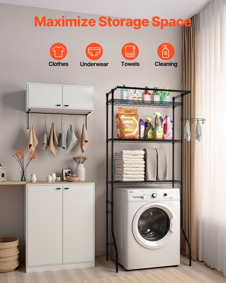 VEVOR Over Washer and Dryer Storage Shelf,3 Tiers Laundry Room