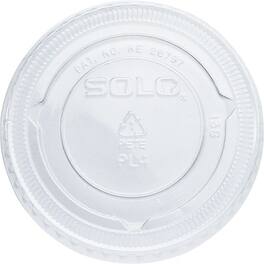 Solo - Portion Plastic Portion Container Lids, 4 oz., 2500/Carton - Clear