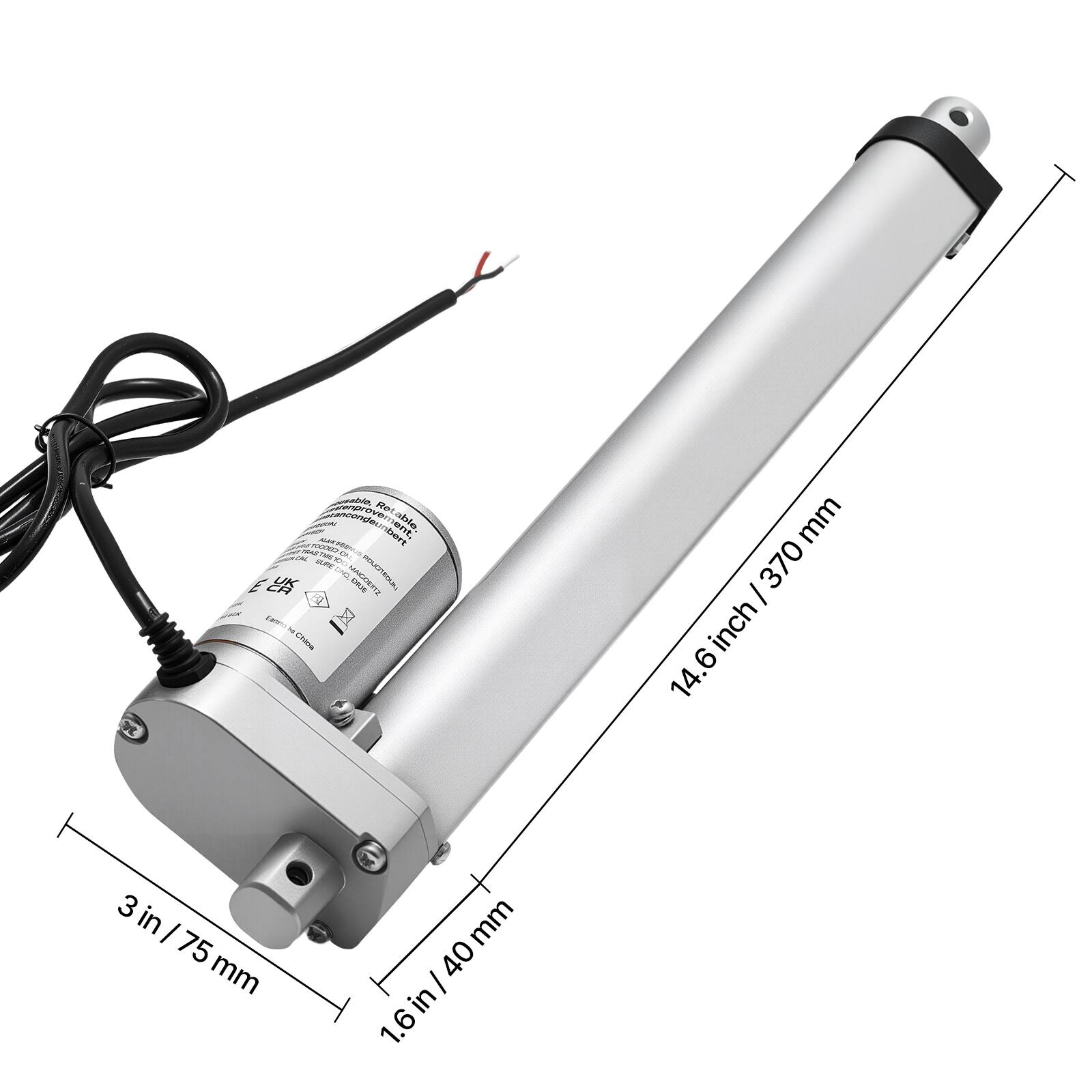 DE - Campre Phant 1 congeubert oongoL 171, be FMPT Em - m a C I CIE OUTRSA - - La mm 370 I inch 14.6 3 in 3in/75mm I 75 mm mm 40 I in 1.6