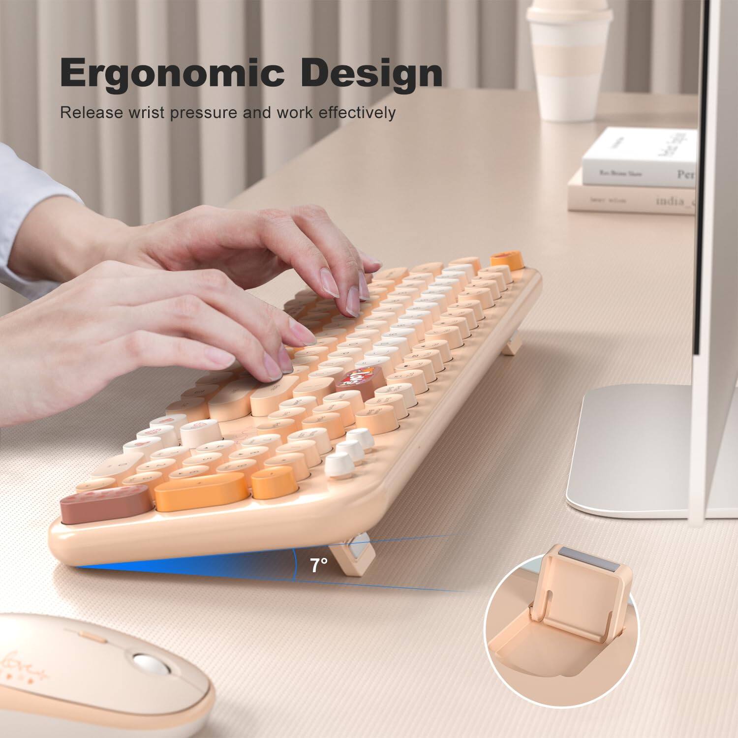 Ergonomic Design  
Release wrist pressure and work effectively