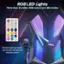 RGB LED Lights: More than 16 million RGB colors and 366 modes. On AUTO, Off, S+, M+, S- and M- modes. Multiple lighting modes can be set through the remote control.