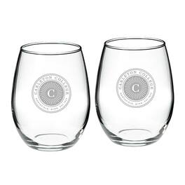 Jardine - Carleton Knights 21oz. 2-Piece Stemless Wine Glass Set - Multicolor