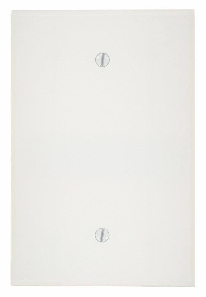 Front. Leviton - Leviton White 1 gang Thermoset Plastic Blank Wall Plate 1 pk (Case of 25) - White.