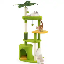 Kadyn - Cute Multi-Level Cat Tree for Adult Cats and Kittens - Green