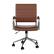 Alt View 22. Martha Stewart - Piper Ribbed Faux Leather Office Chair - Saddle Brown Faux Leather/Polished Nickel.