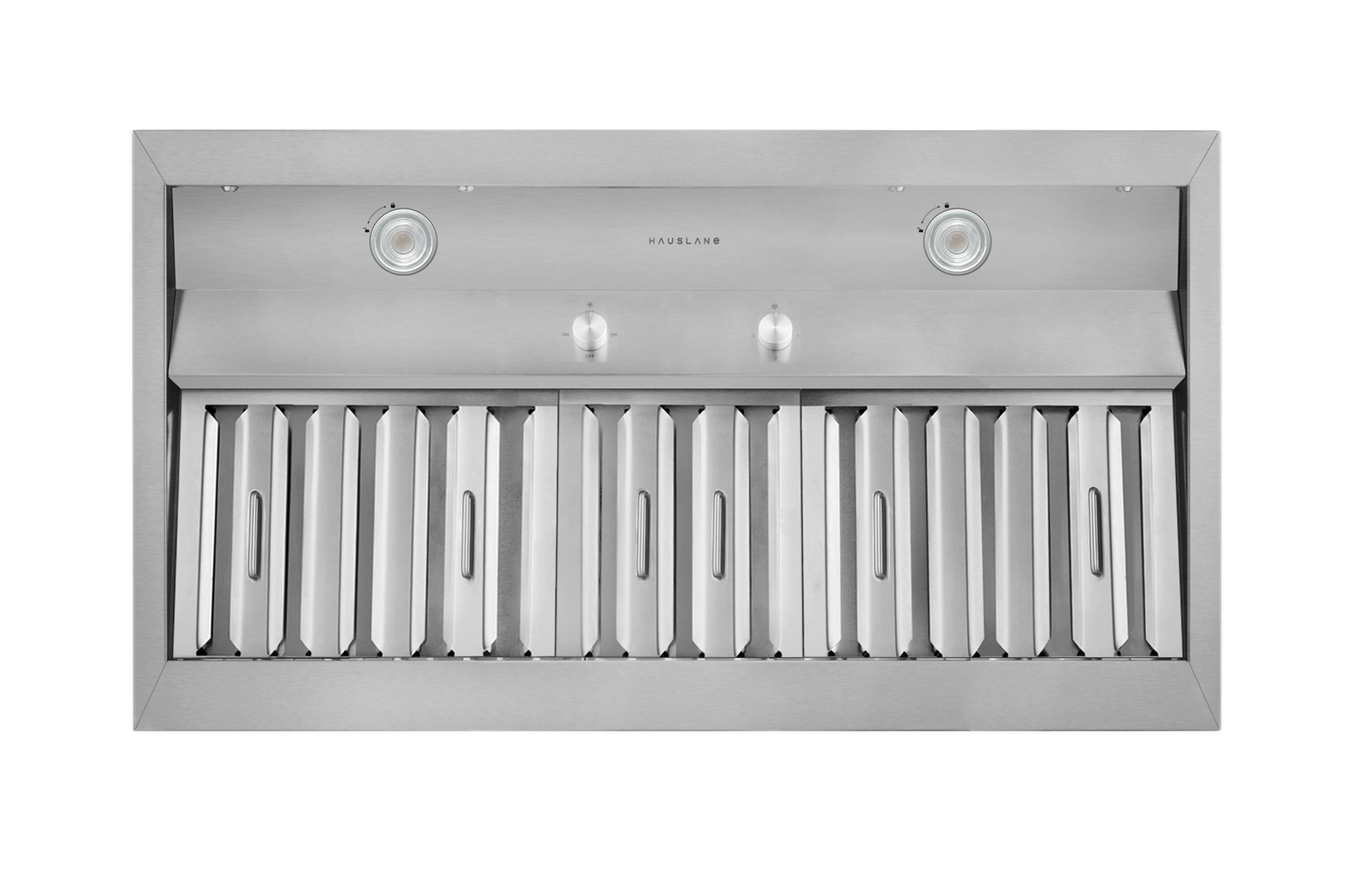 Hauslane - 36 inches - Convertible - Range Hood Insert - Silver