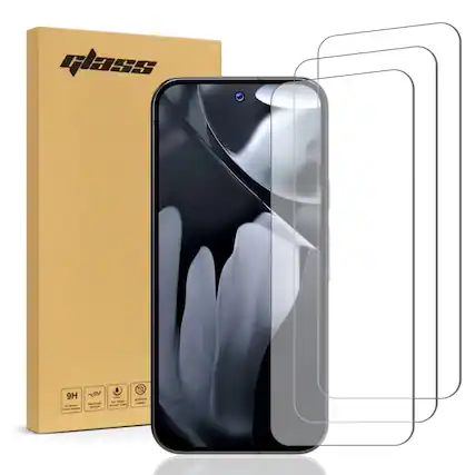 Front. RomeTech - Google Pixel 10 Pro XL Tempered Glass Screen Protector 3 Per Pack - Transparent.