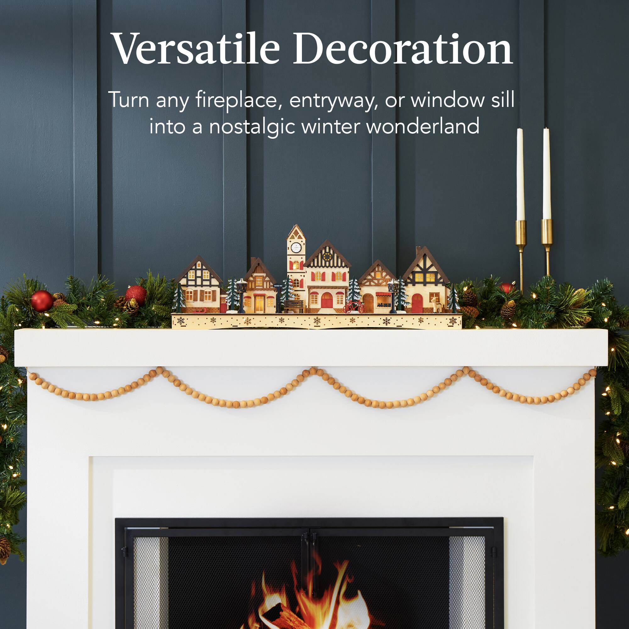 Versatile Decoration

Turn any fireplace, entryway, or window sill into a nostalgic winter wonderland