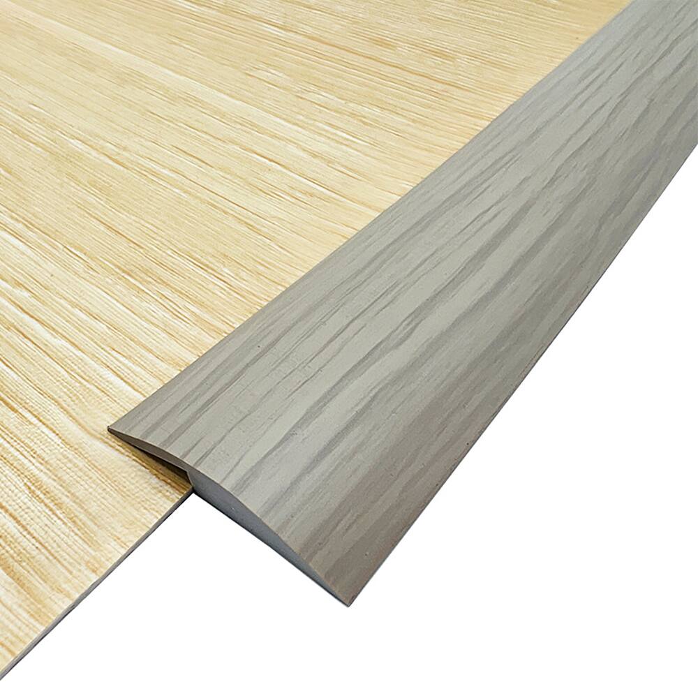 Front. Wellco - Floor Transition Strip Height Difference Pressure Strip Gray Wood Grain 0.19 Inches*1.4 Inches - Gray.