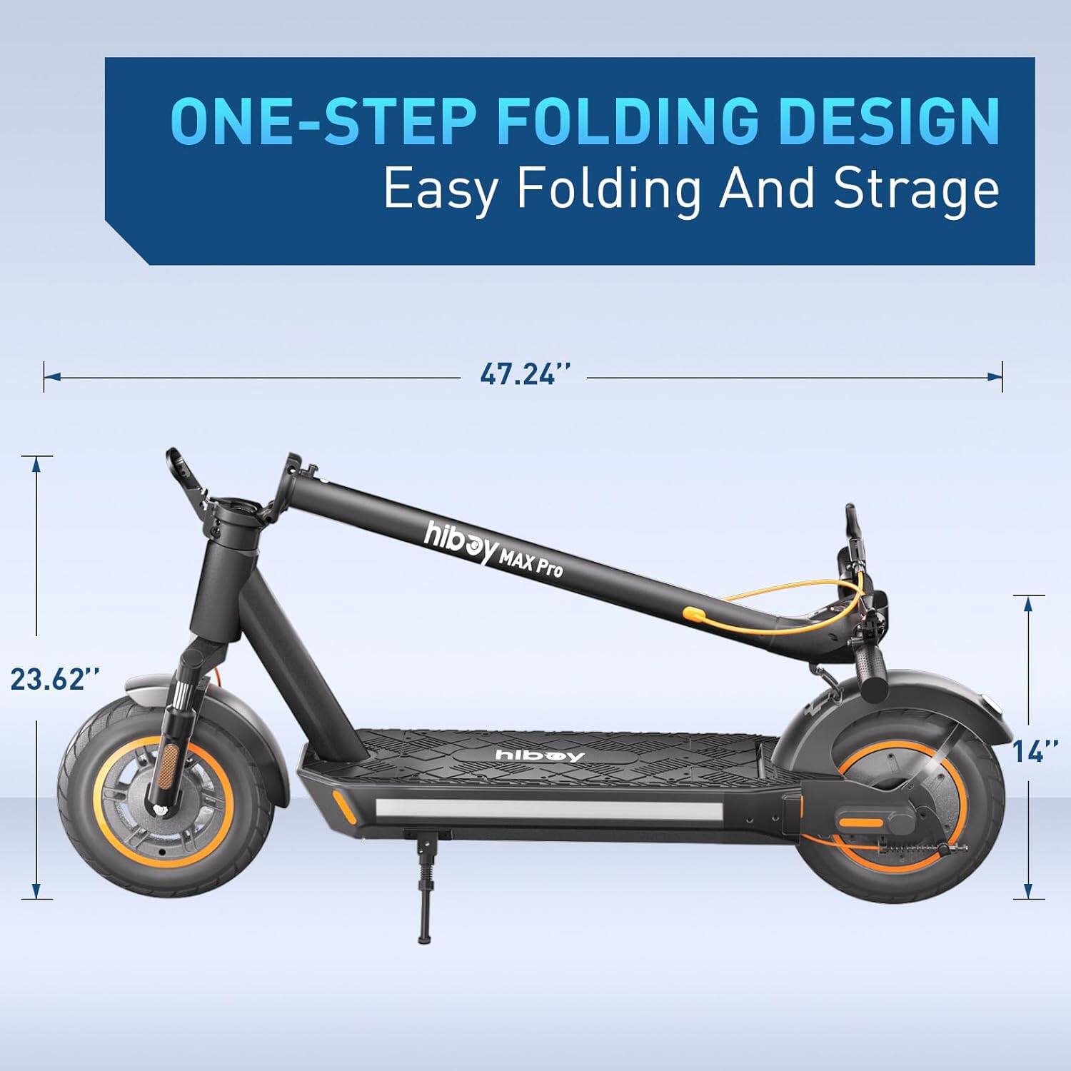 ONE-STEP FOLDING DESIGN  
Easy Folding And Strage  
47.24"  
23.62"  
14"