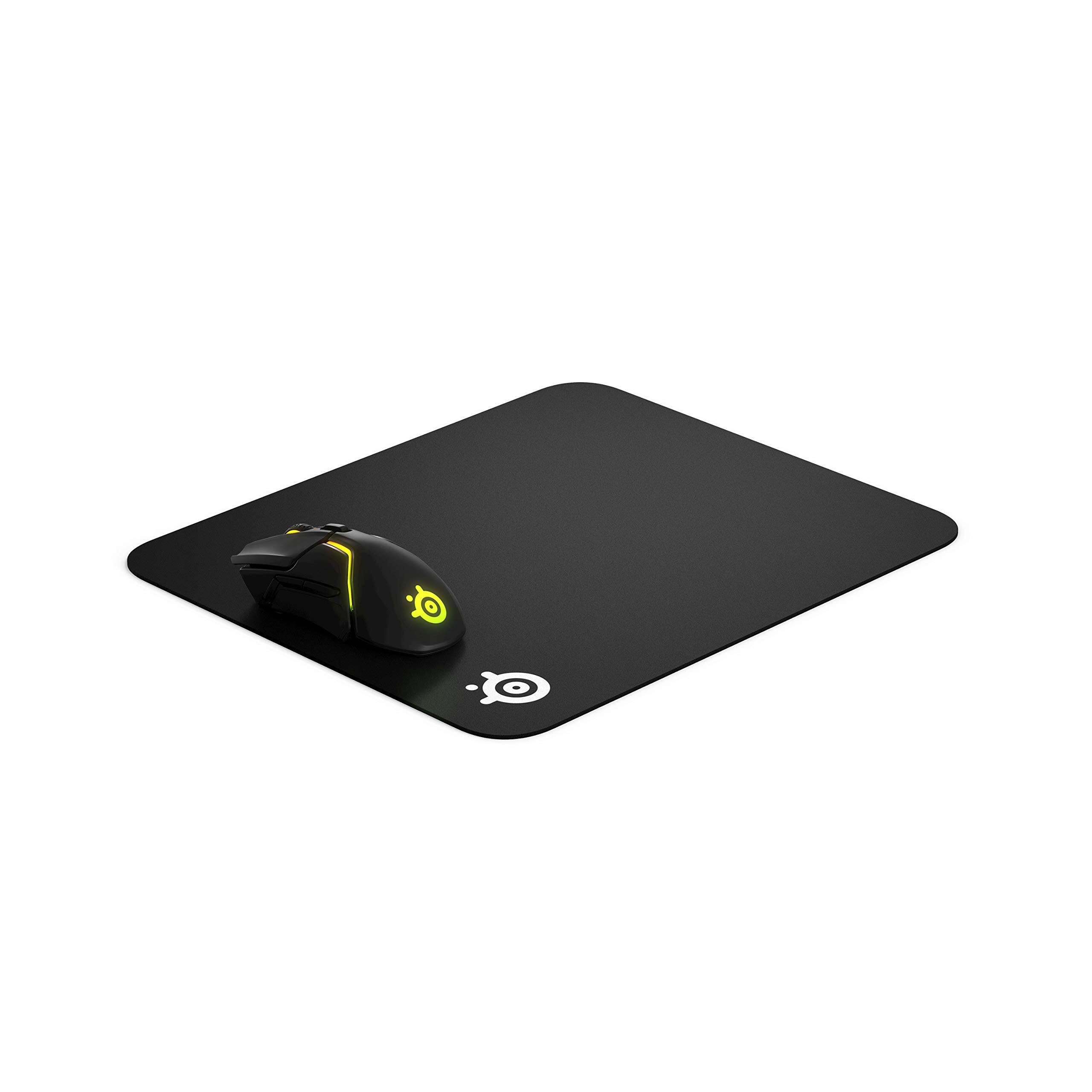 Alt View 3. SteelSeries - QcK Gaming Mouse Pad Medium Thick Cloth Peak-Tracking Stability Washable Durable Micro-Woven Surface - Black.