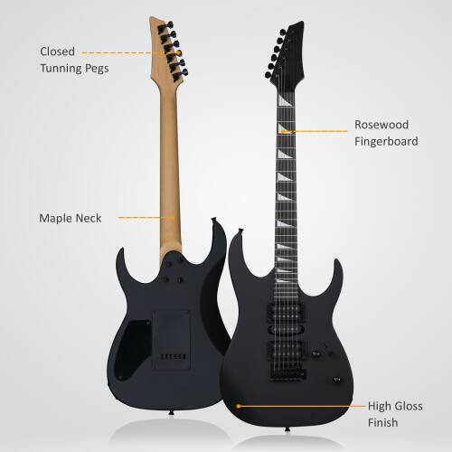 Closed Tuning Pegs  
Rosewood Fingerboard  
Maple Neck  
High Gloss Finish