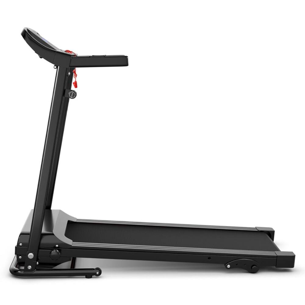 Back. Pefilos - 1.0 HP Foldable Treadmill Electric Support Mobile Power, Home Fitness Equipment for Walking & Running , Cardio Exercise - Black.