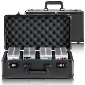 VEVOR Graded Card Storage Box, 4 Slots, Graded Sports Cards Holder VEVOR Graded Card Storage Box, 4 Slots, Graded Sports Cards Holder