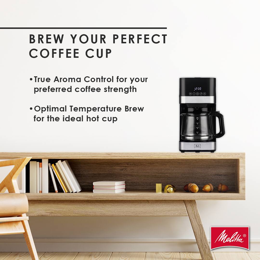 BREW YOUR PERFECT COFFEE CUP

- True Aroma Control for your preferred coffee strength
- Optimal Temperature Brew for the ideal hot cup

COSI 3 C

LA Melitta