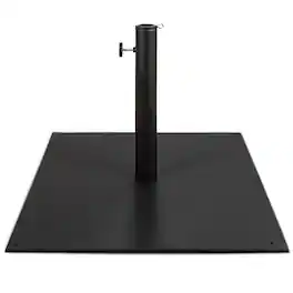 Best Choice Products - 38.5lb Steel Umbrella Base, Square Patio Stand w/ Tightening Knob and Anchor Holes - Black