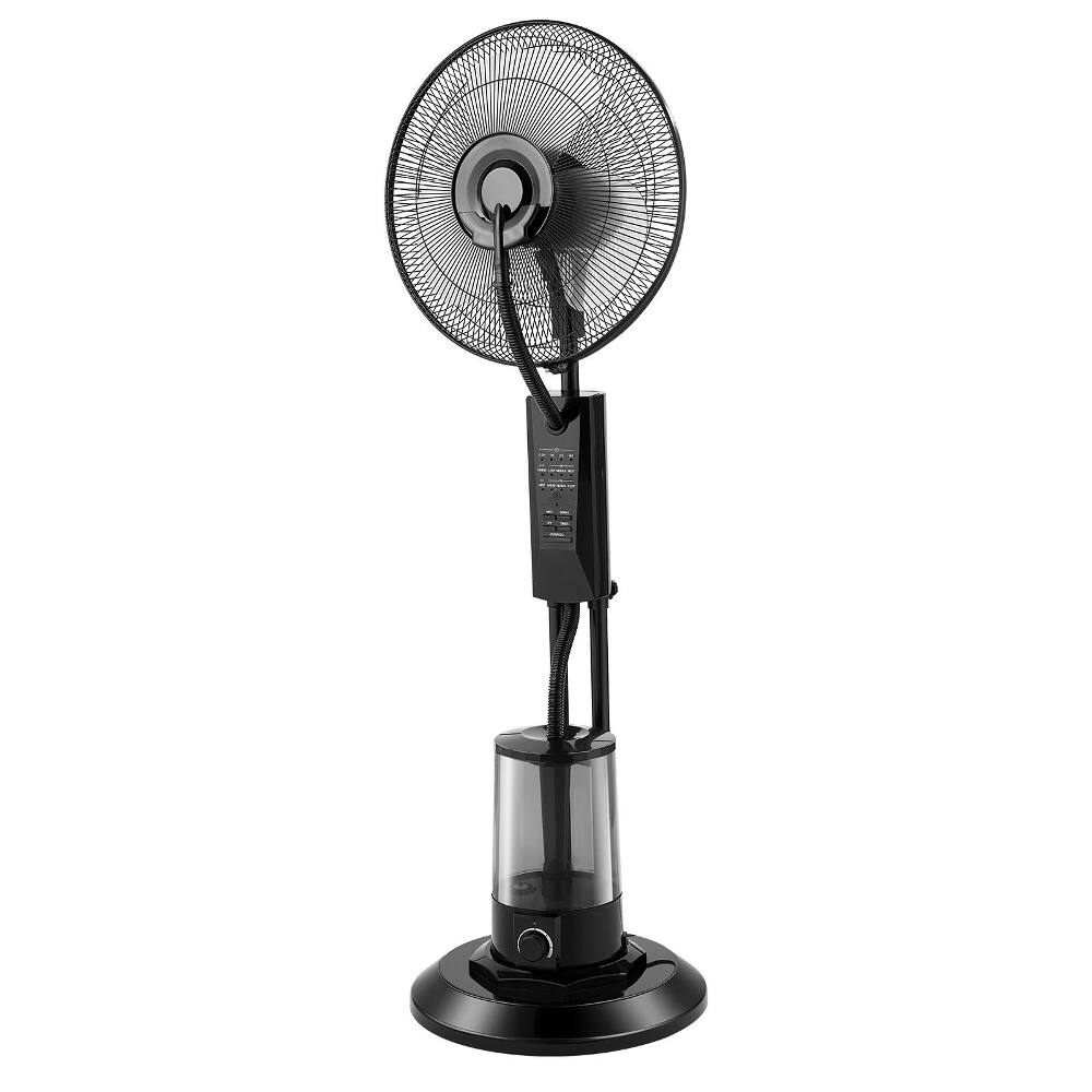 Alt View 5. Loheer - Loheer Misting Fan 3 Speeds Standing Outdoor Cooling Mister Fan with Remote Control for Patio Garage.