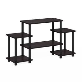 Furinno - Turn-N-Tube No Tools Entertainment Center - Dark Walnut