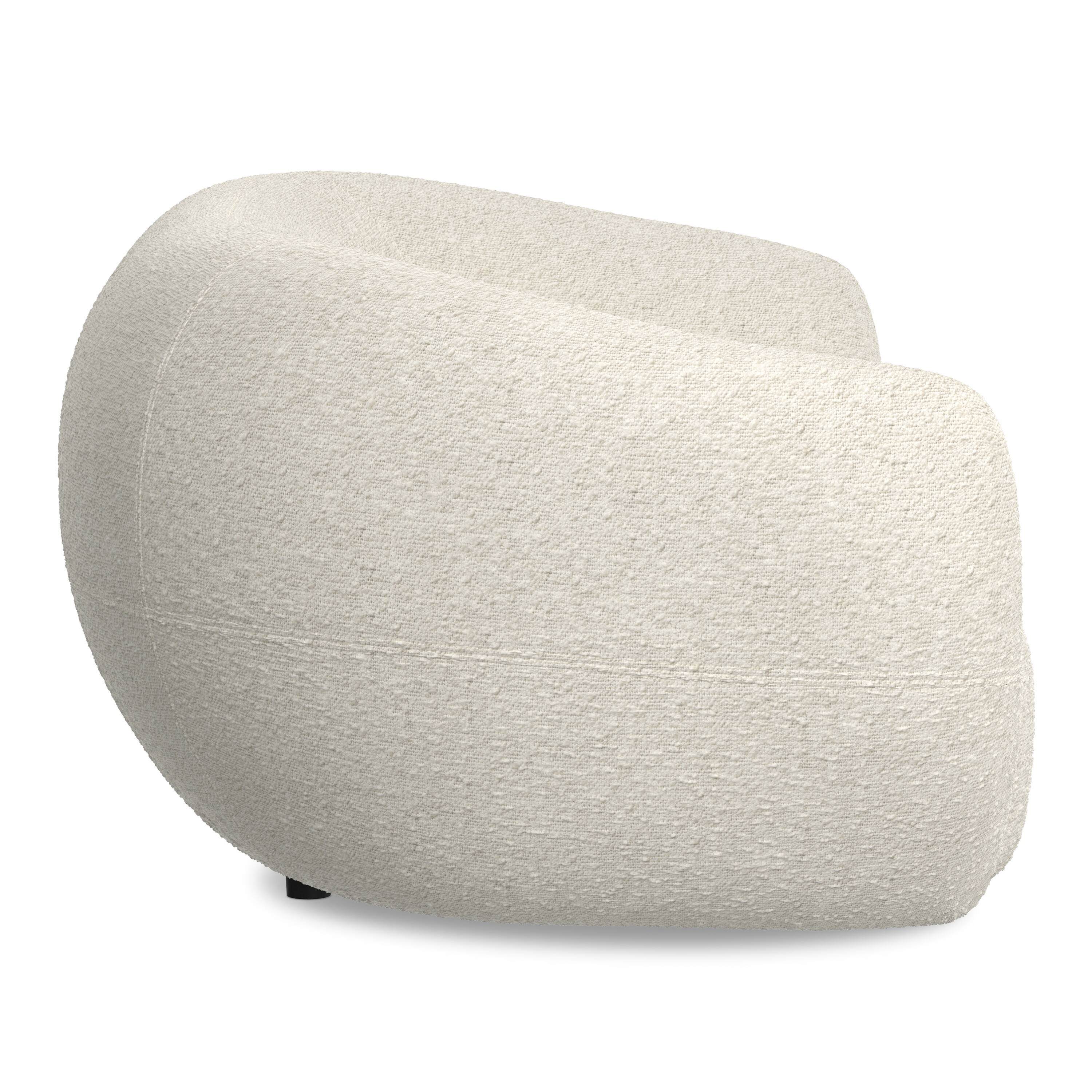 Back. Simpli Home - Sherri 69 inch Wide Contemporary Loveseat Sofa in Vanilla Cream Boucle Performance Fabric - Vanilla Cream.