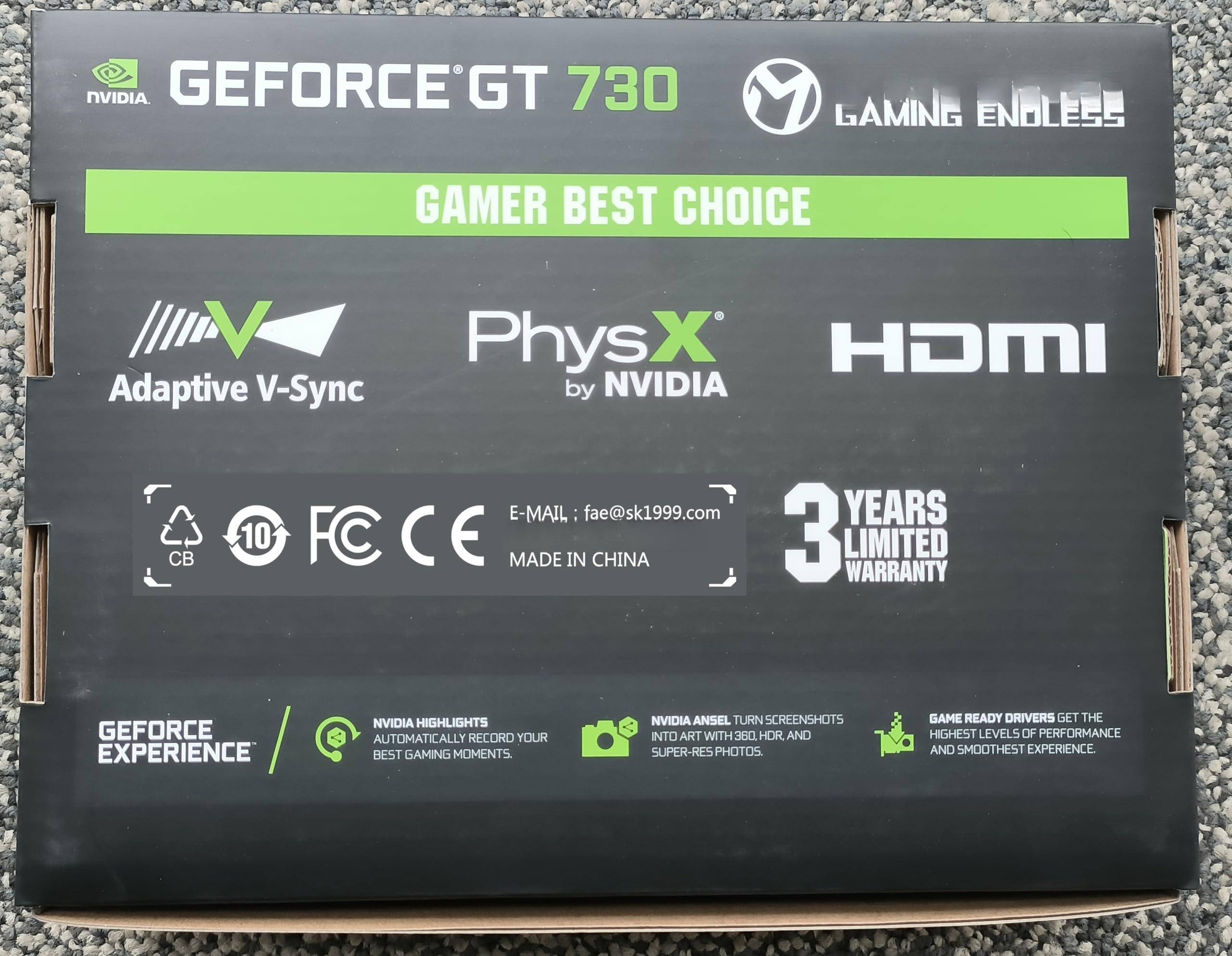 Dazzling Pops maxsun GeForce GT 730 Video Graphics Card GPU for ...