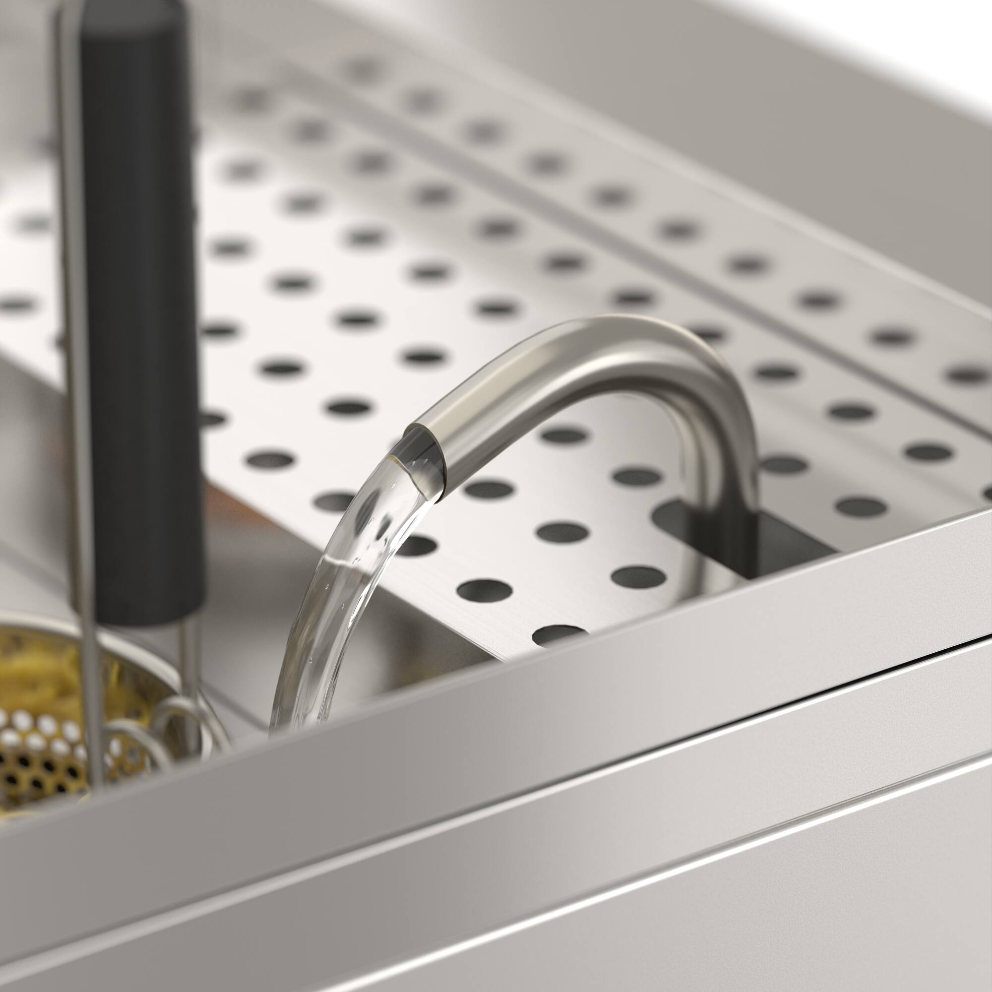 Alt View 3. Koolmore - Commercial 11 Gallon Natural Gas Stainless Steel Pasta Cooker With 6 Baskets, 70,000 BTU - Silver.