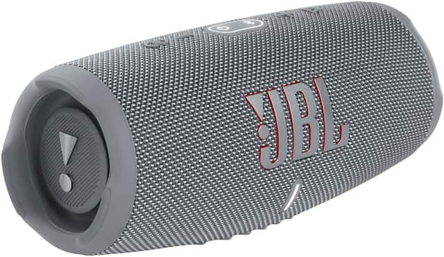 Front. JBL - JBL Charge 5 - Portable Waterproof Speaker - Grey - Gray.
