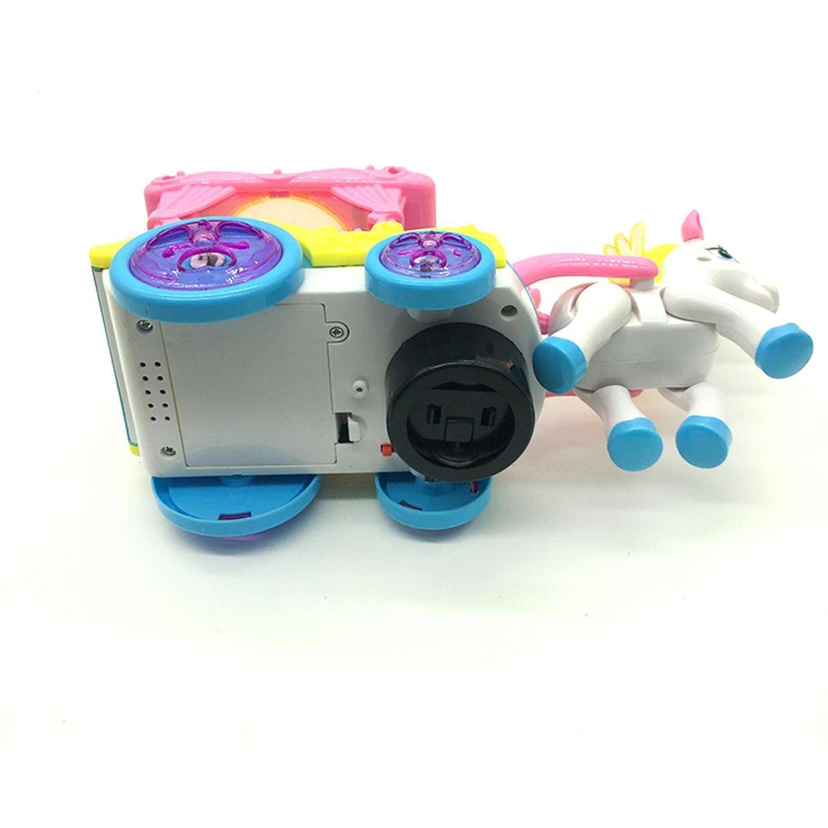 Alt View 1. JuzToys - Walking Horse And Carriage With Lights And Sound, Toys for Kids - Multi.