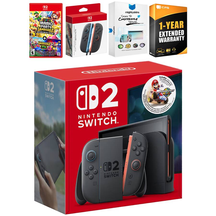 Switch 2 + Mario Kart World Bundle with Super Mario Party Jamboree Switch 2 + Mario Kart World Bundle with Super Mario Party Jamboree