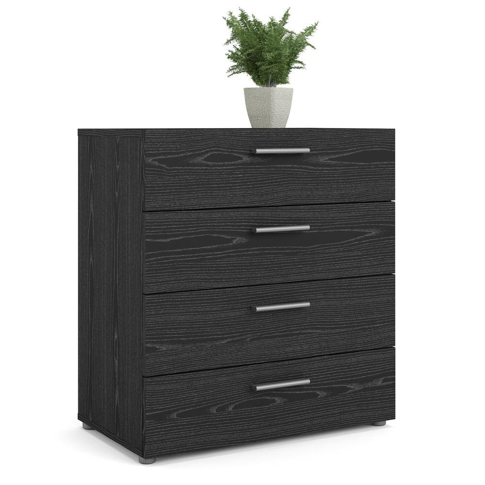 Alt View 7. Tvilum - Austin 4 Drawer Chest Woodgrain - Black.