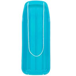 Best Choice Products - 48in Kids Outdoor Plastic Sport Toboggan Winter Snow Sled Board Toy w/ Pull Rope - Ice Blue