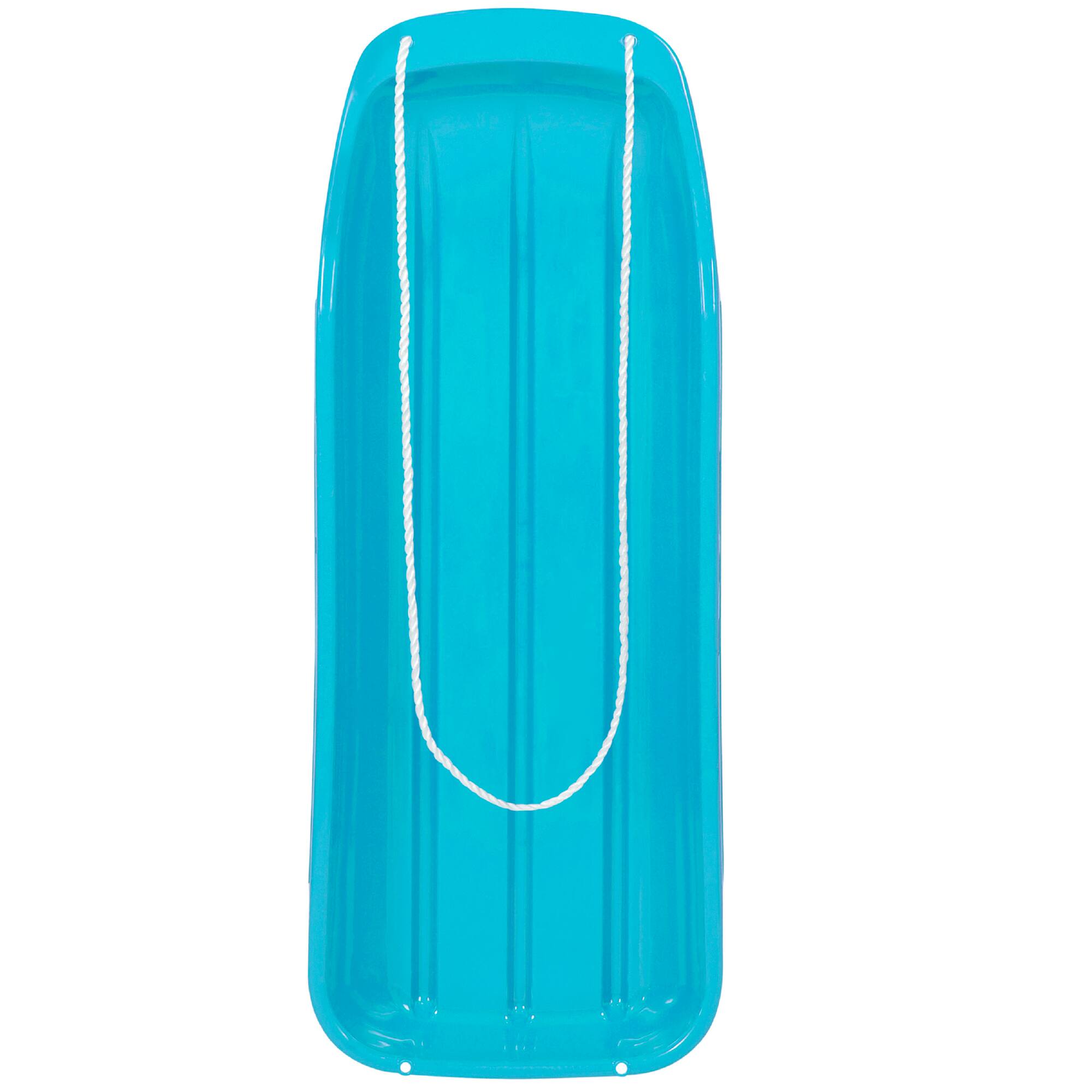 Front. Best Choice Products - Best Choice Products 48in Kids Outdoor Plastic Sport Toboggan Winter Snow Sled Board Toy w/ Pull Rope - Ice Blue - Ice Blue.
