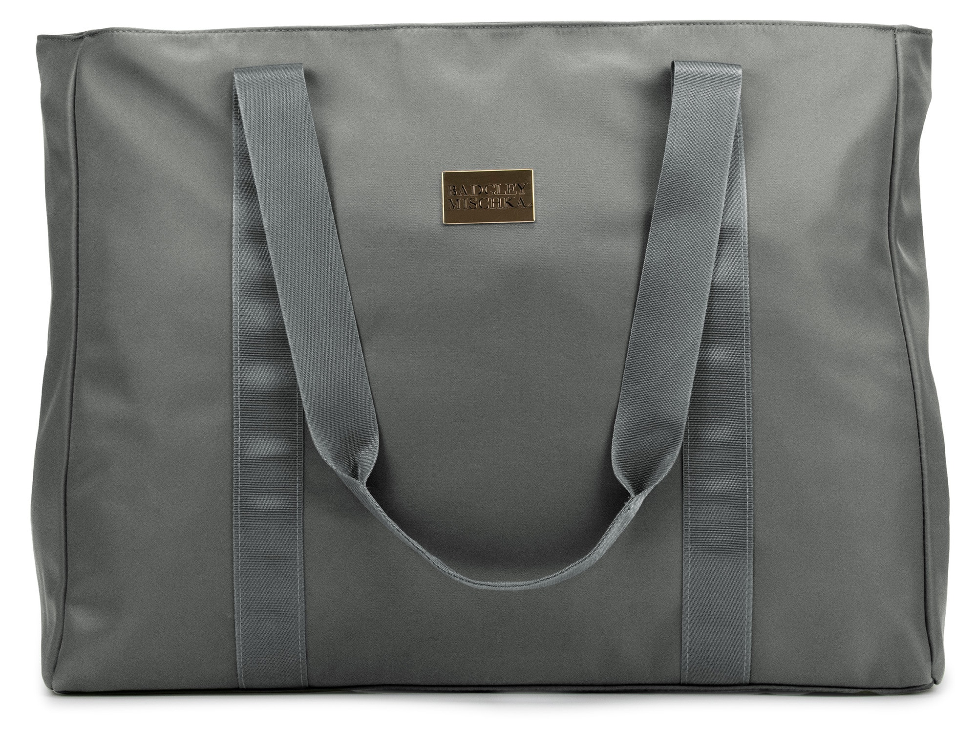 Badgley Mischka - Nylon Weekender Travel Tote Bag - Grey