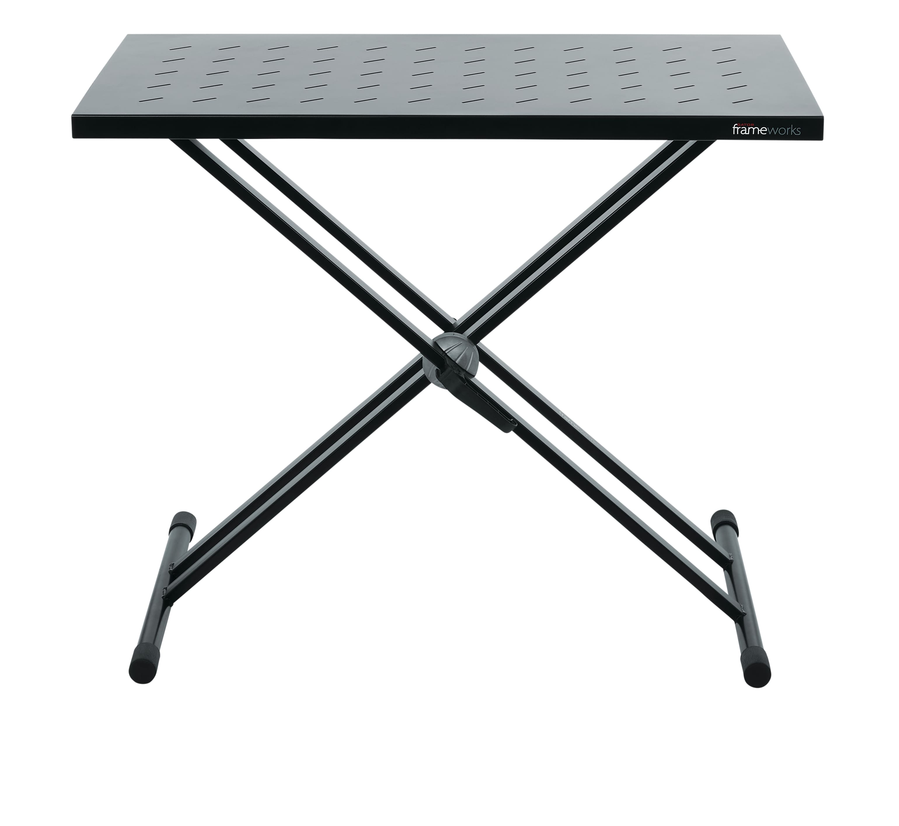 Gator Frameworks - Utility Table Top with Double-X Stand, with Rubberized Leveling Foot and Numerous Levels of Adjustability