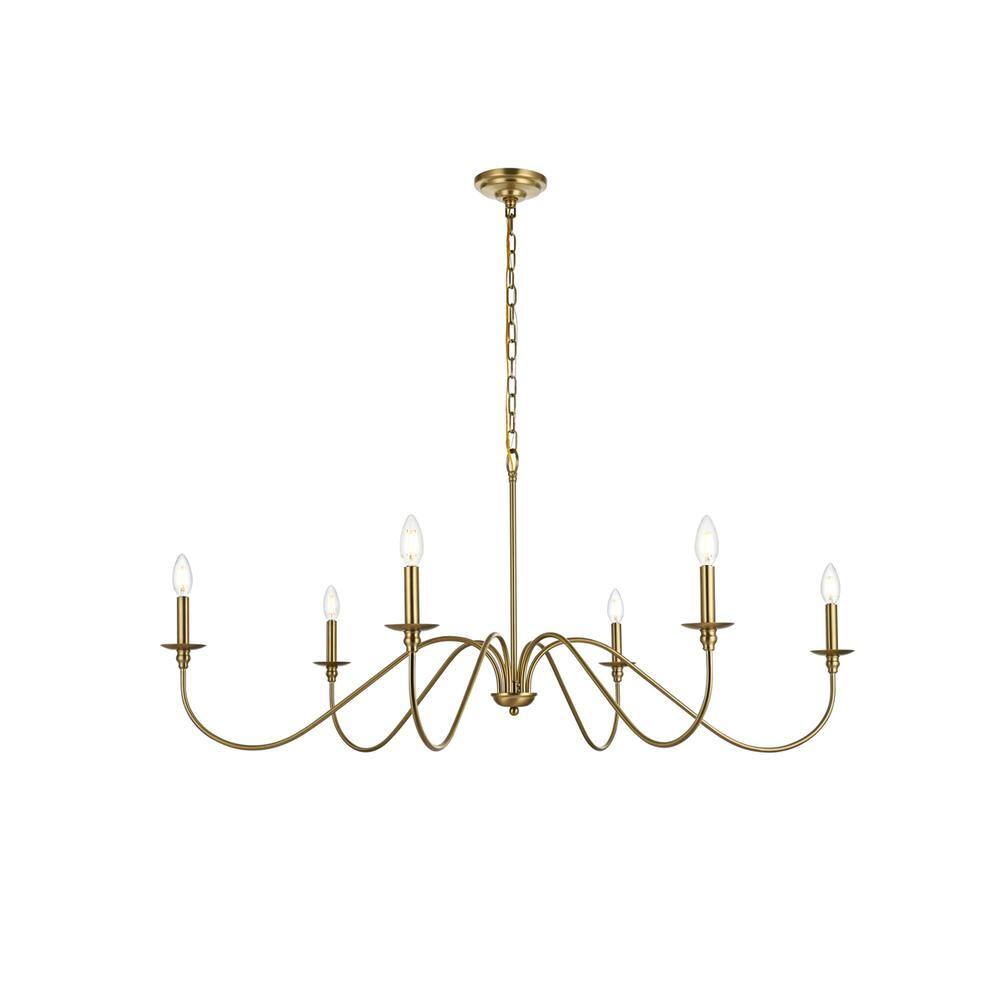 Left. Living District - Rohan 48 inch chandelier in Satin Gold - Satin Gold.
