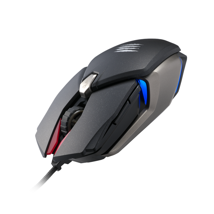 Angle. Mad Catz - Mad Catz - B.A.T. 6+ Ambidextrous Gaming Mouse with 16K DPI Sensor DAKOTA 60M Clicks - Wired - Black.