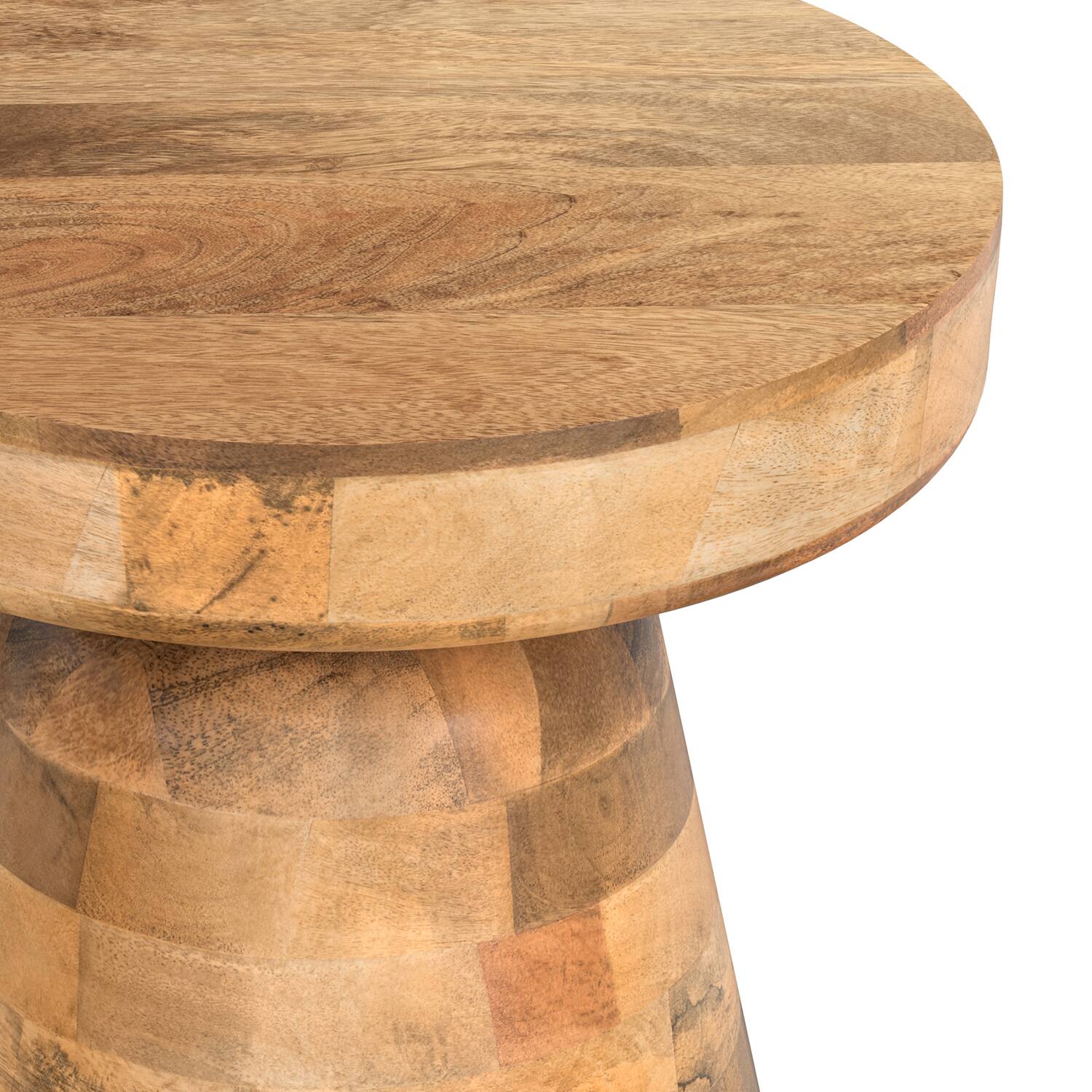 Alt View 6. Simpli Home - Robbie 16 inch Wide Solid Mango Wood Accent Table in Natural - Natural.