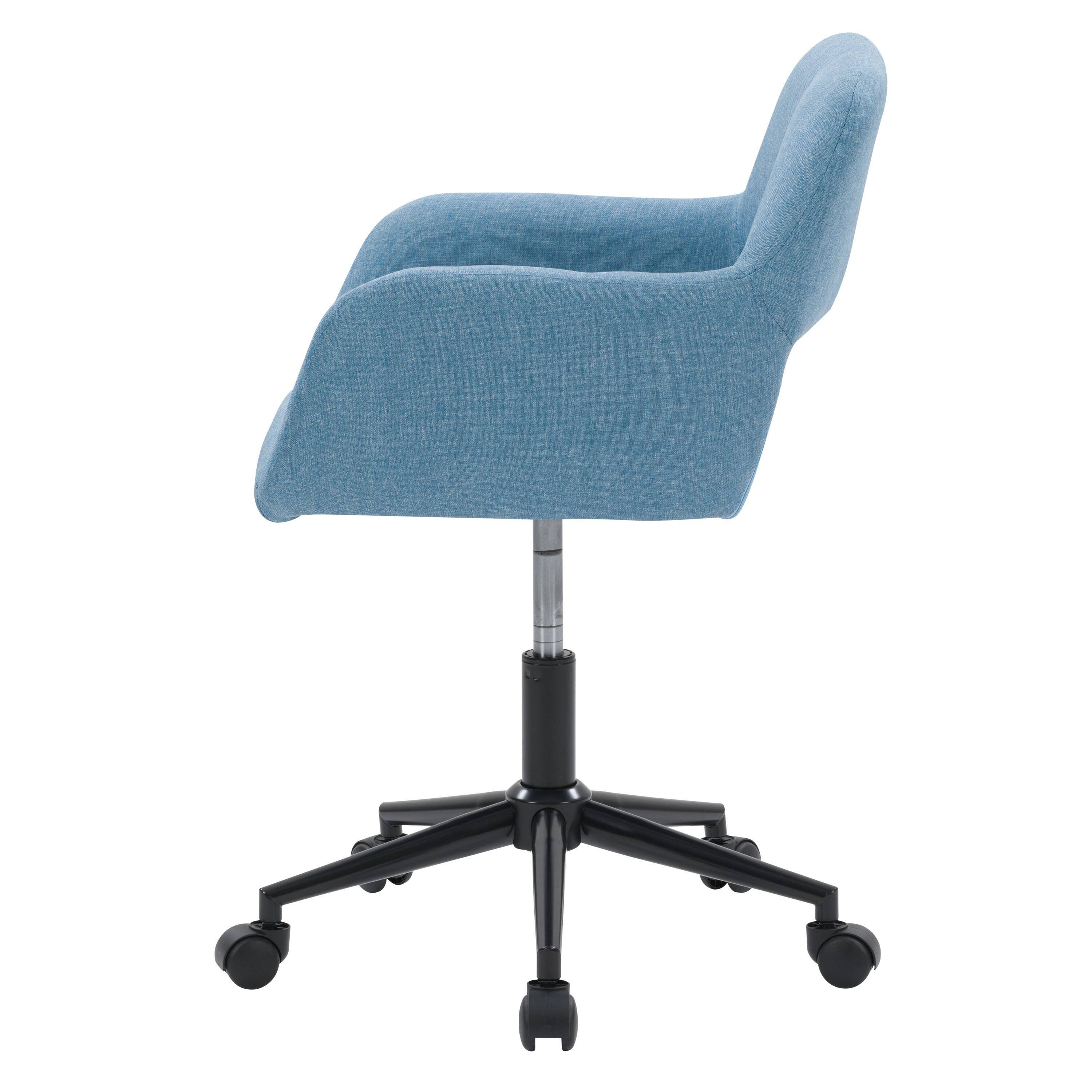Left. CorLiving - Marlowe Upholstered Task Chair - Light Blue.