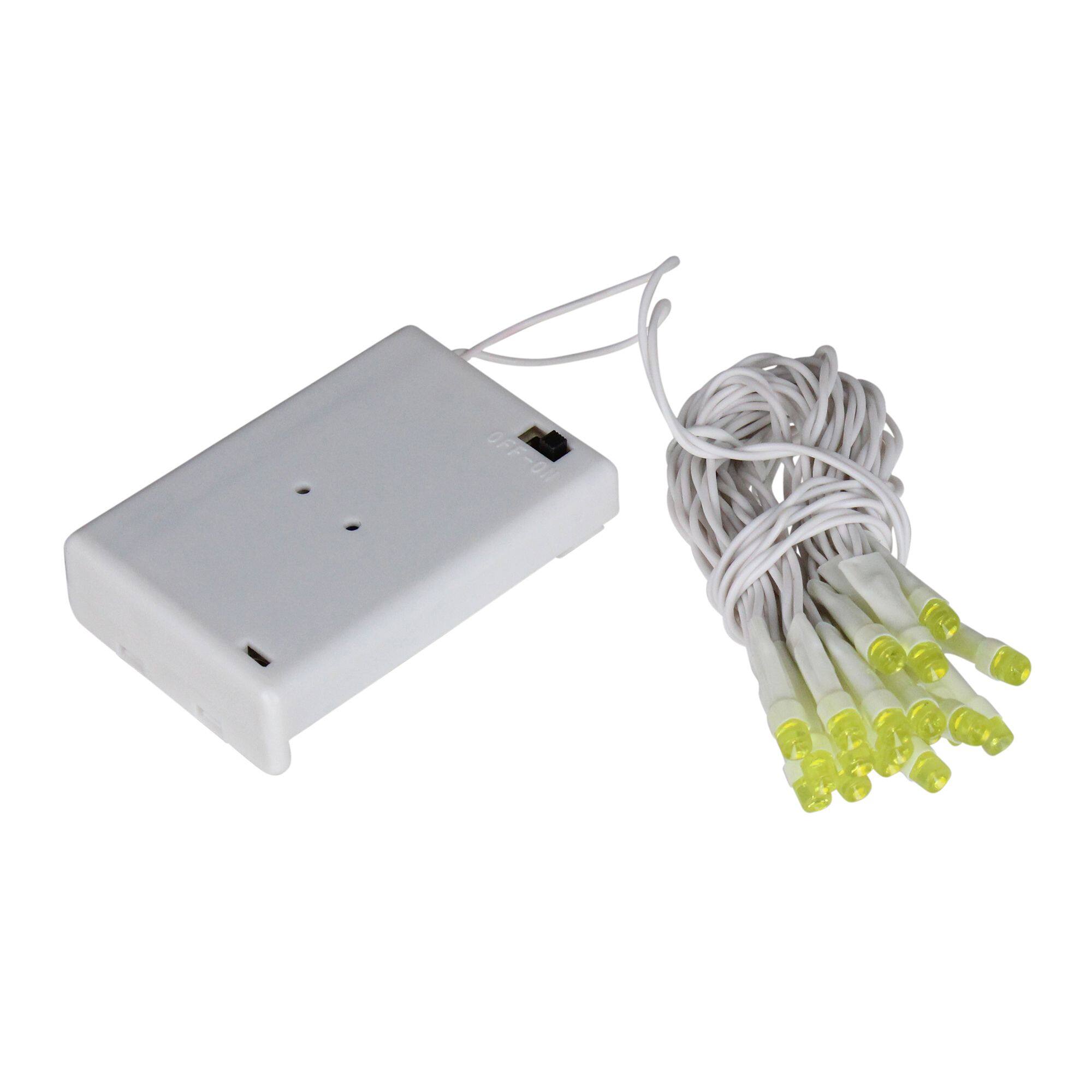 Alt View 1. Sienna - LED Mini Wide Angle Christmas Lights - Apple Green - 6.25' White Wire - 20ct - Green.