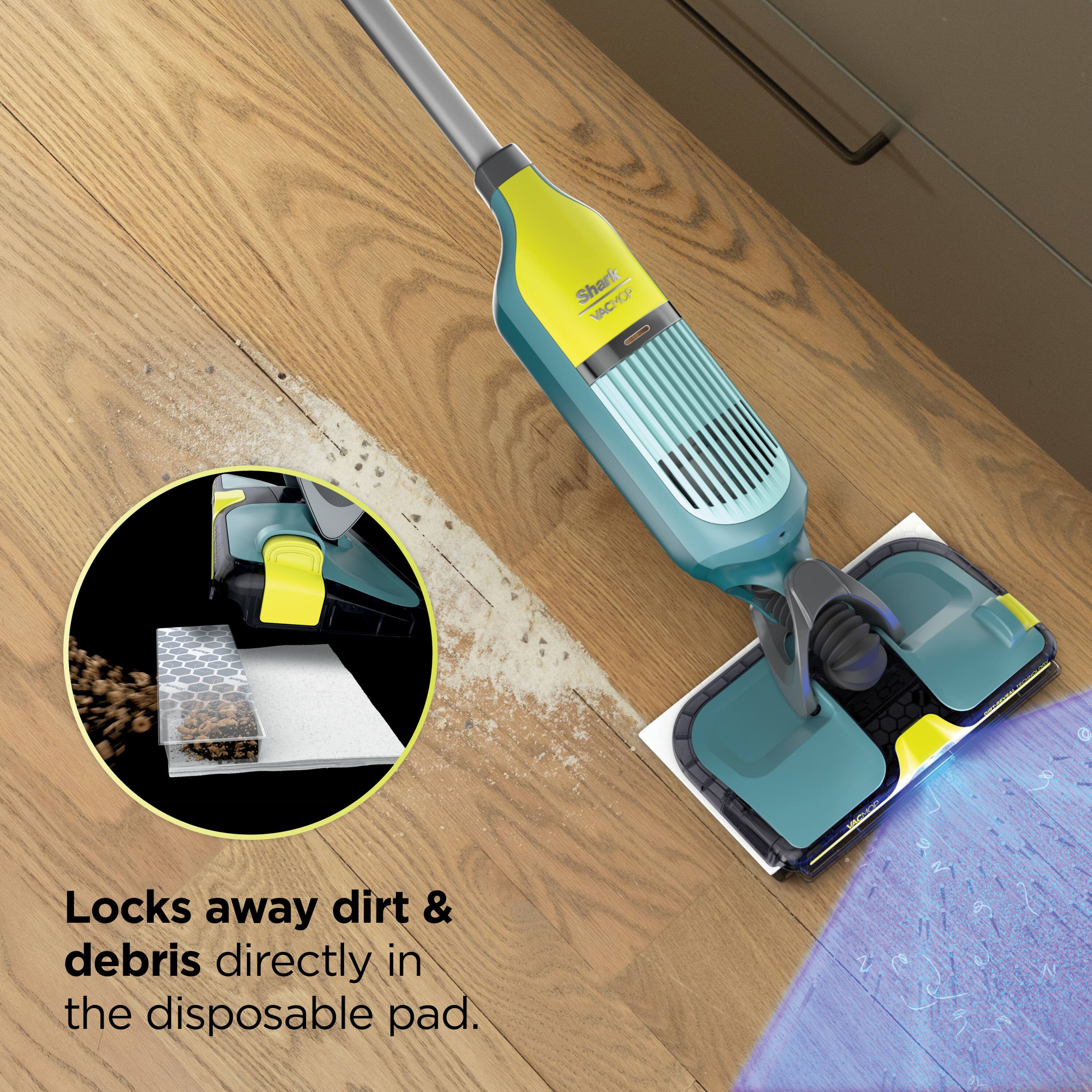 Shark VACMOP  
Locks away dirt & debris directly in the disposable pad.