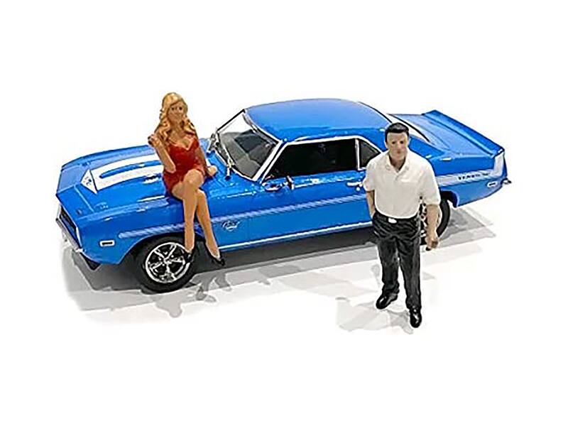 Alt View 2. American Diorama - 70s Style Two Figurines Set II for 1/43 Scale Models by American Diorama.
