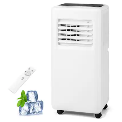 Front. Resenkos - Air Conditioner, Cooler,3-in-1 8000 BTU Portable Air Conditioner with Remote Control-White - White.