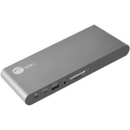 SIIG Inc - SIIG USB-C Dual 4K Video MST Docking Station with 60WPD Charging - Ingenious Detachable Design - Ultra-speed Data