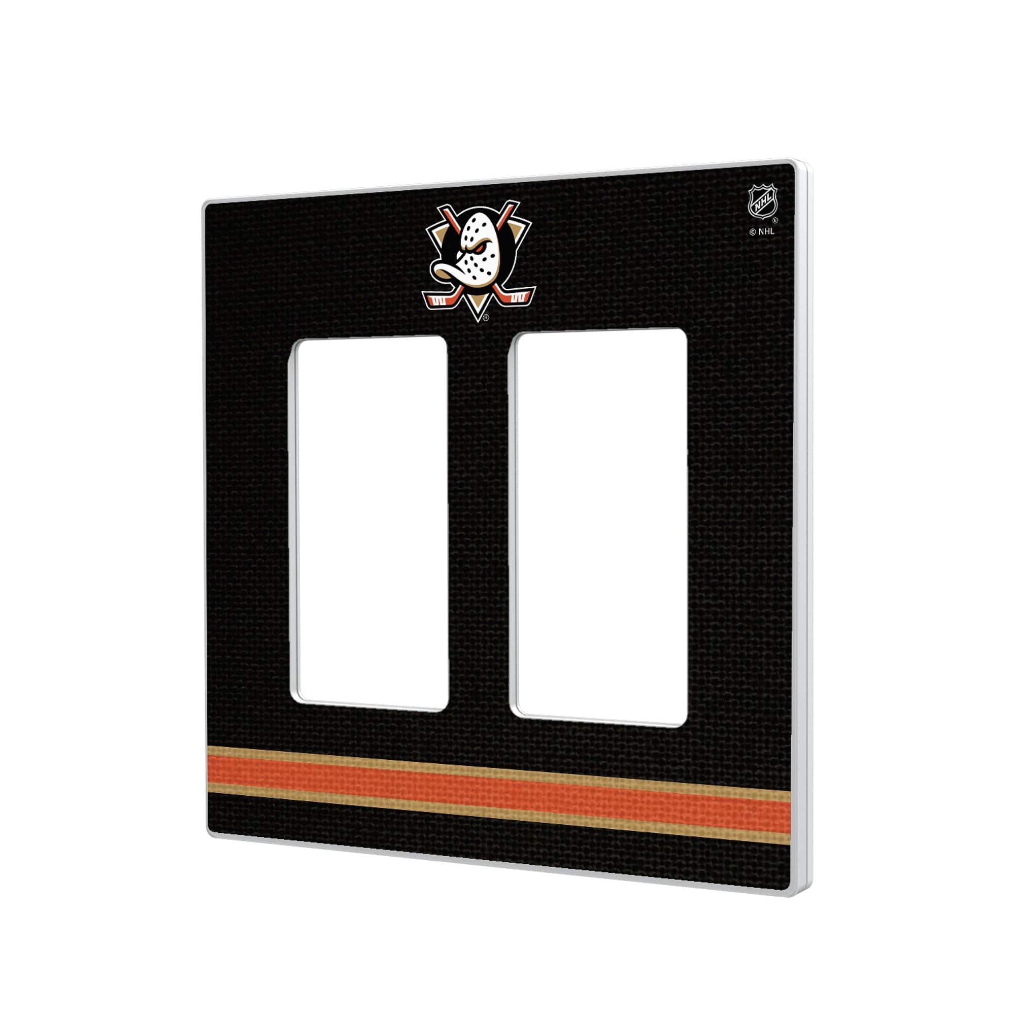 Keyscaper - Anaheim Ducks Double Rocker Lightswitch Plate - Multicolor